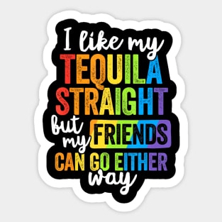 LGBT Ally   Straight Friends Go Either Way Sticker